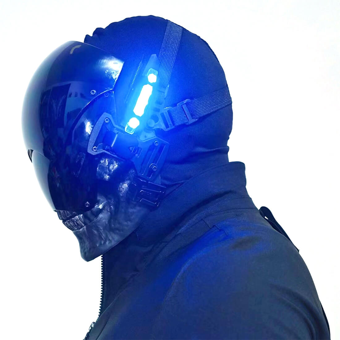 Punk Mask Helmet Cosplay for motorcycle Men and Women, Cool Mask Techwear,  Full-Face Mask Costume Accessory