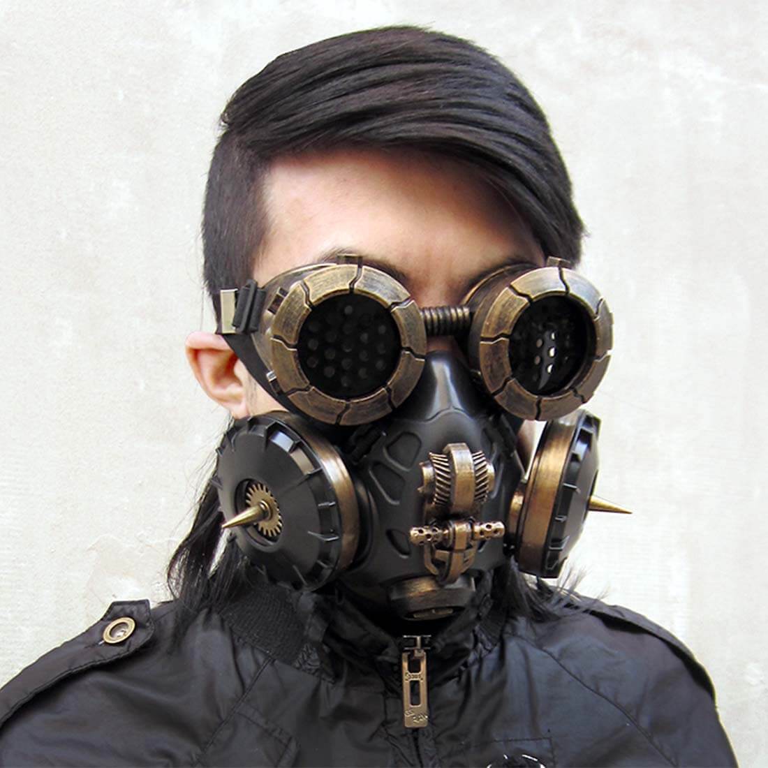 sci fi goggles Sci-fi Cyberpunk Mask with Goggles and Color Grain Gear Halloween Cosp – Futurfam
