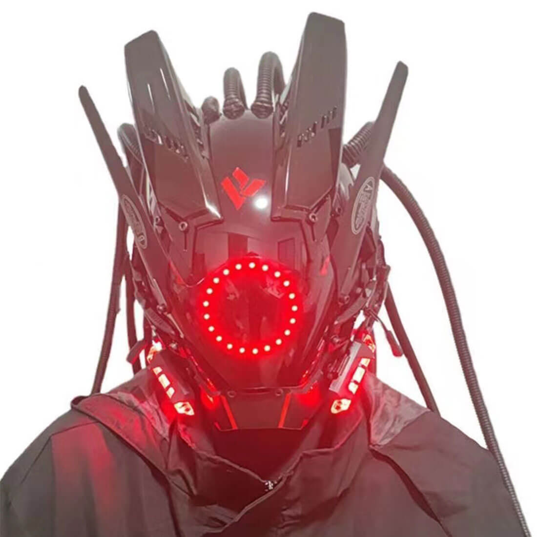 goth motorcycle helmet Cyberpunk Goth Mask with Streamers Dreadlock Masquerade Props丨FuturFam – Futurfam