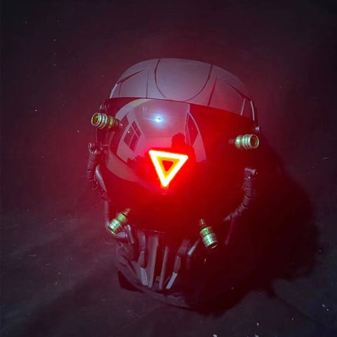 gothic motorcycle helmet PDLING Punk Cyber Mask for Men,Techwear mask, Halloween Cosplay Costume Accessory with LED Light, Futuristic Helmet : Clothing, Shoes & Jewelry The best equipment for fantasy medieval Live Exclusive medieval sallet helm helmet