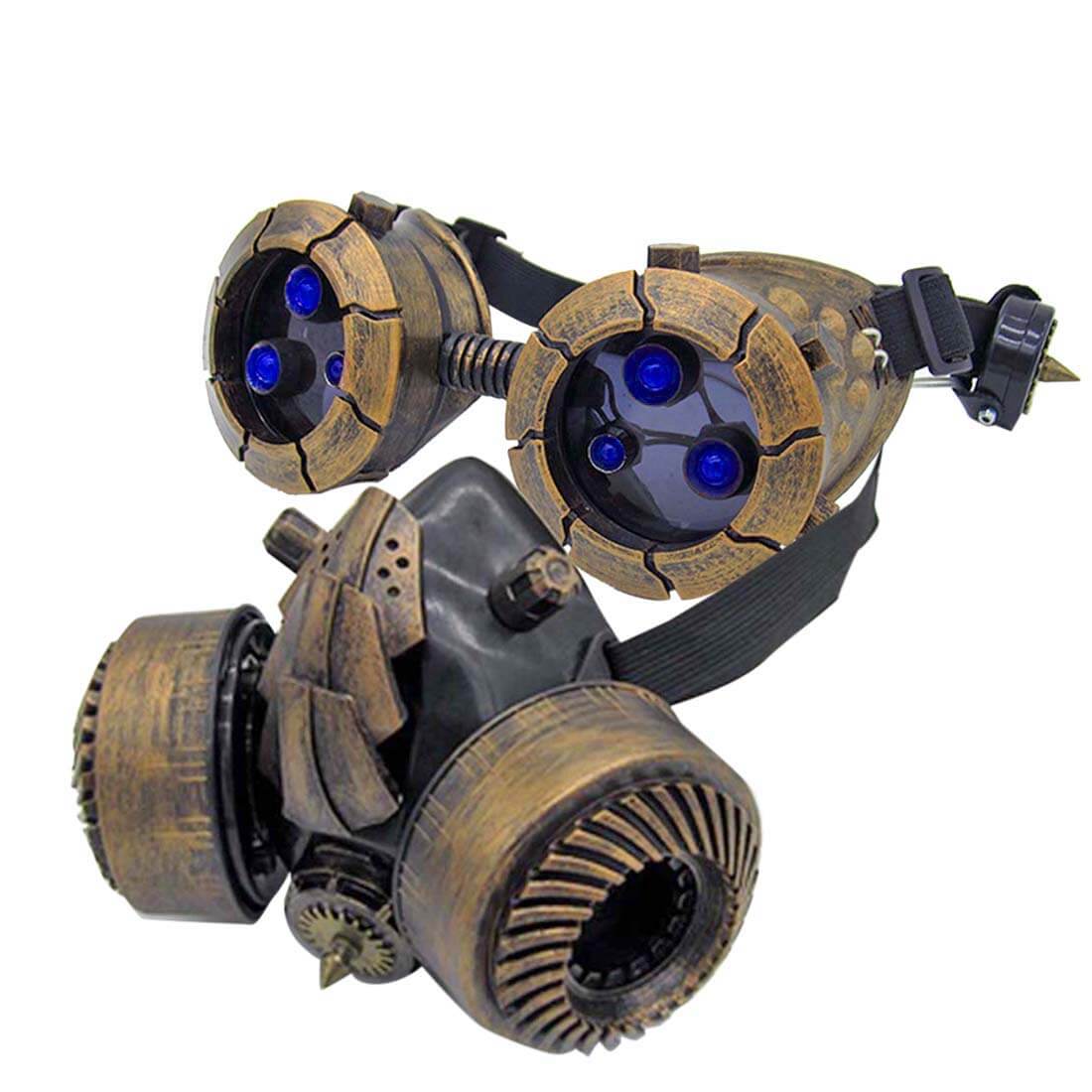 mechanics goggles Cyberpunk Tech-sci Mechanical Gas Mask and Goggles Male's Cosplay Prop – Futurfam