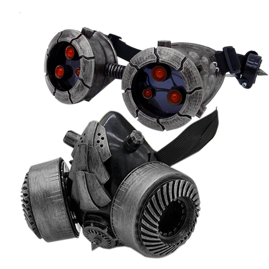 mechanical goggles Cyberpunk Tech-sci Mechanical Gas Mask and Goggles Male's Cosplay Prop – Futurfam