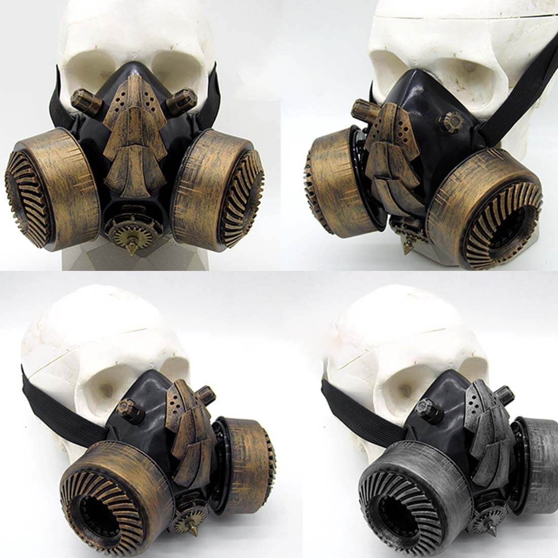 gas goggles Cyberpunk Tech-sci Mechanical Gas Mask and Goggles Male's Cosplay Prop – Futurfam