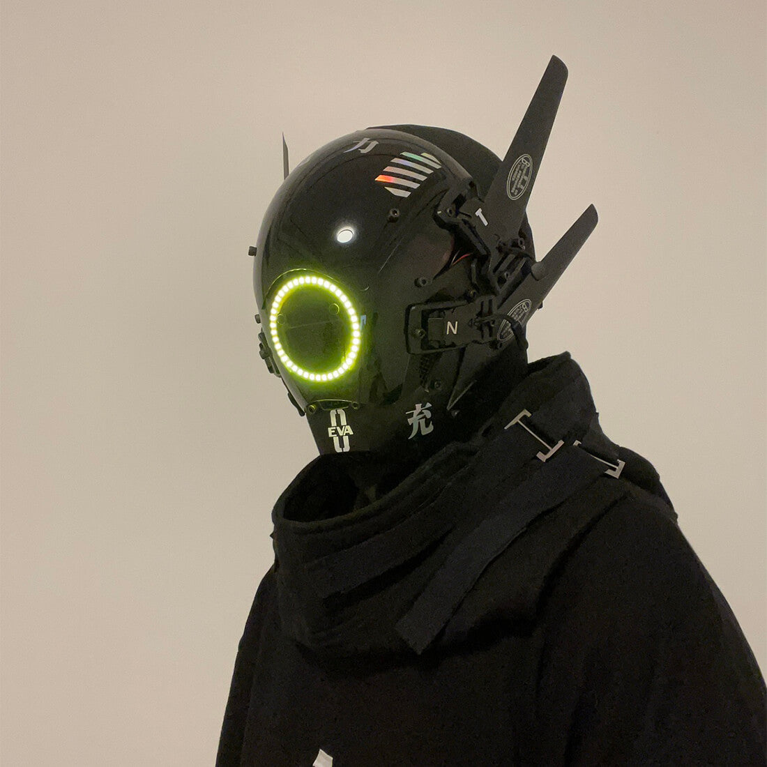 Tech Punk Mask Futuristic Cyberpunk Tech Mask with LED Lights Carnival Props丨FuturFam ...