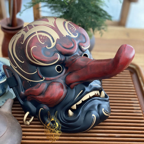 FuturFam-large-tengu-japanese-oni-mask-hand-painted-cosplay-prop-carnival-coustume