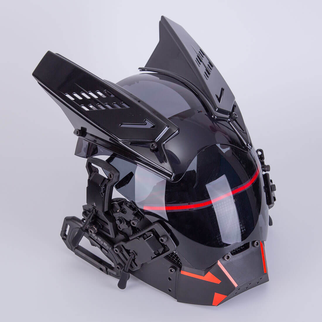 futuristic custom motorcycle helmets Mechanical Future Cyberpunk Helmet Mask Cosplay Costume Props with Tra – Futurfam