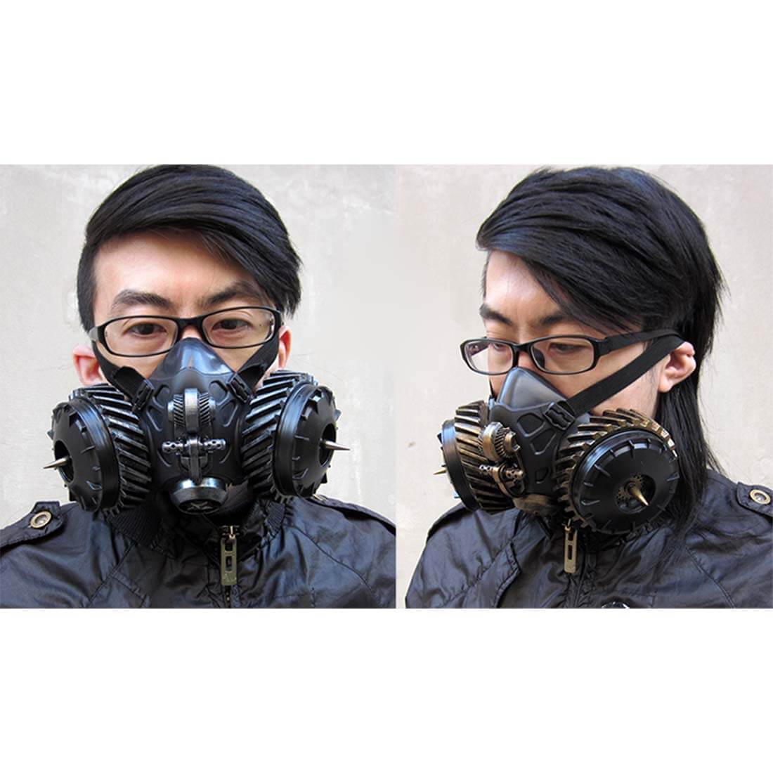 Sci-fi Techwear Cyberpunk Color Mask with Grain Gear with Goggles Hall – Futurfam