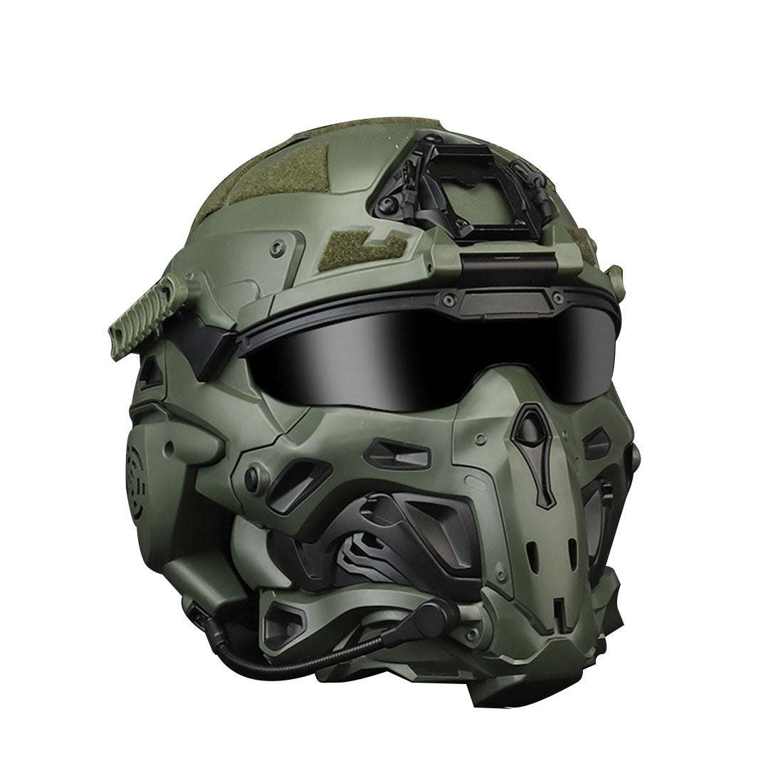 futuristic motorcycle helmet Tactical Cyberpunk Helmet Cosplay Prop for Men with Built-in HD earpho – Futurfam
