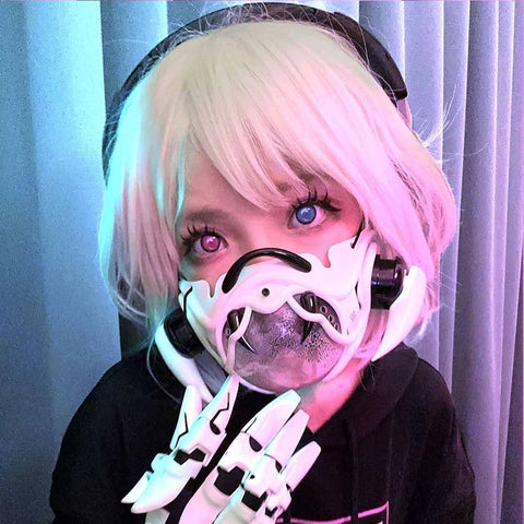 Cyberpunk Futuristic Half-face Mask Tech Cosplay for Motorcycle Party – Futurfam