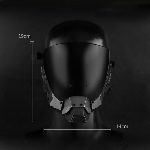 Commander Mask Future Tactical Cyberpunk Commander Mask for Men Halloween Cosplay Pro ...