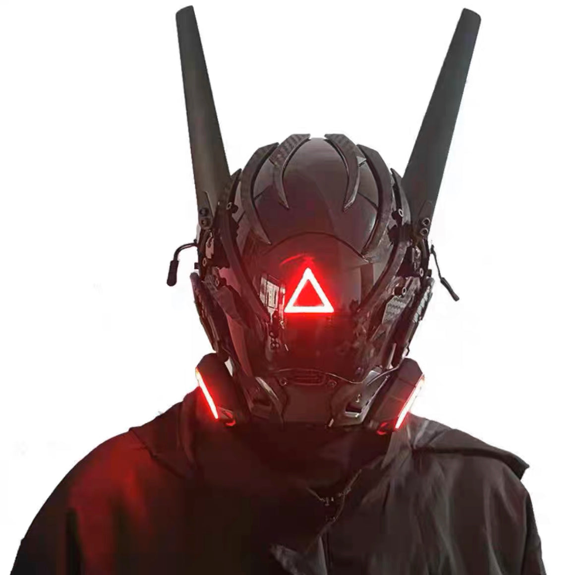 Cyberpunk Helmet of Wraith's Voidwalker Mask with Rechargeable Light ...