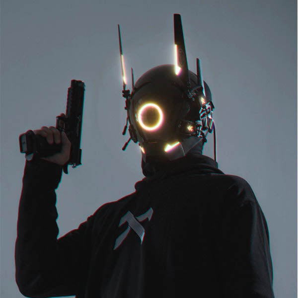 Cyberpunk Bionic Beer Yellow Mask Masquerade Costume丨FuturFam – Futurfam